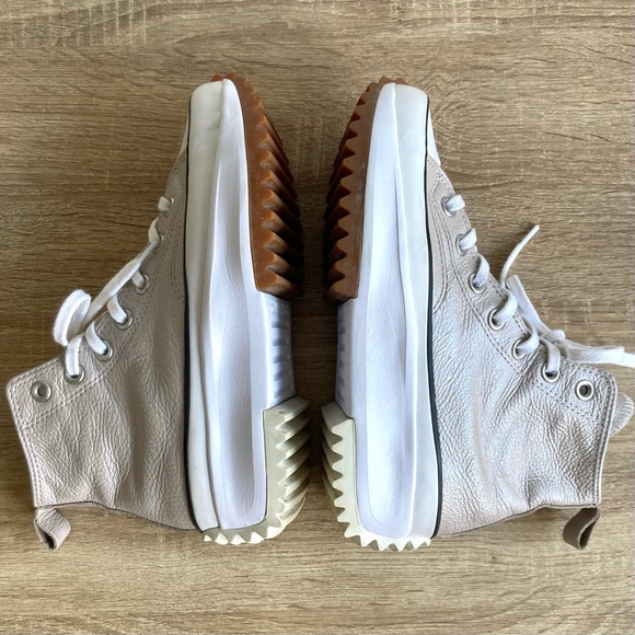 Converse Metallic Pink Leather high top Run Star Hike - Picture 9 of 9